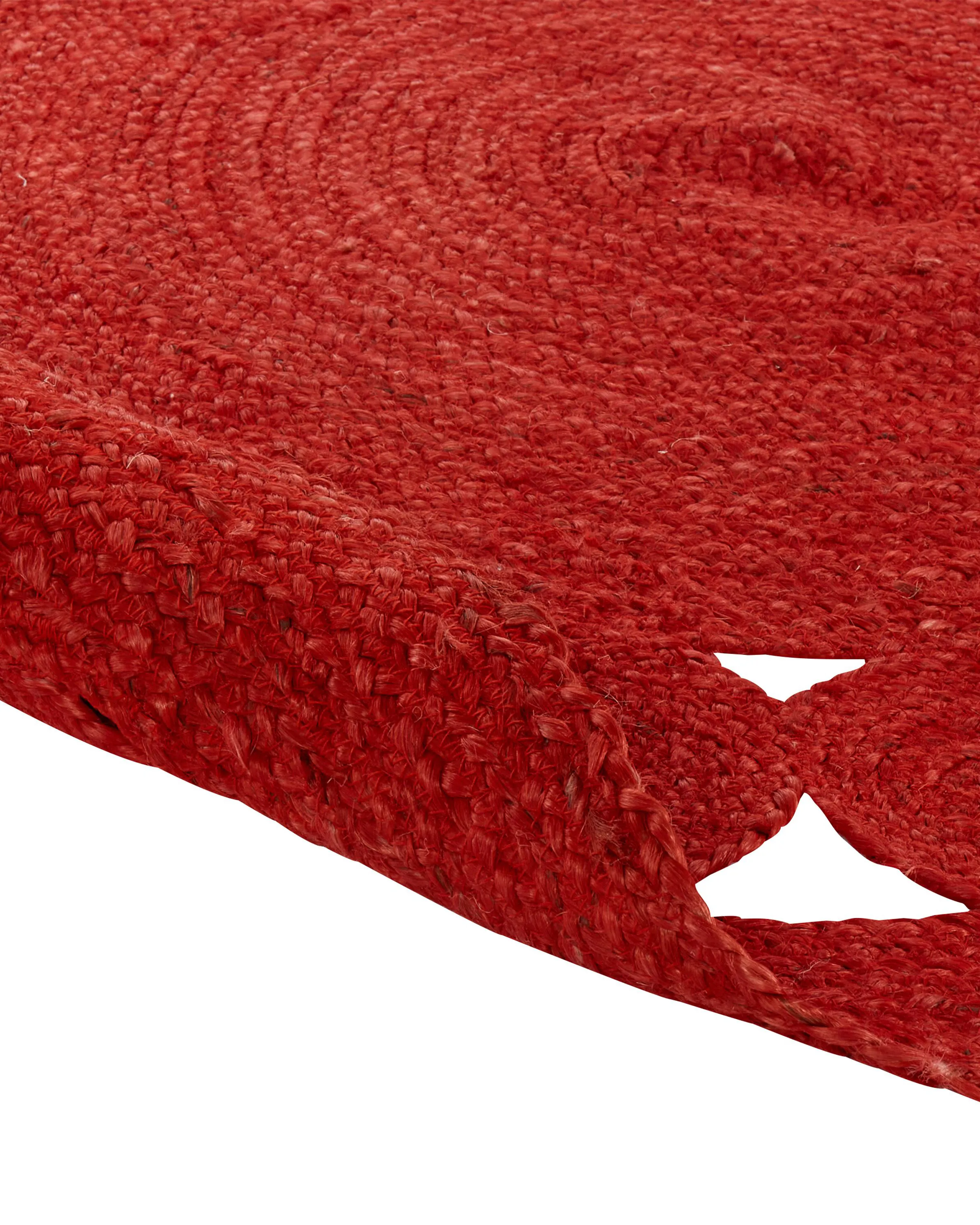 Vloerkleed KOYUNLU Rood ø 120 cm Jute