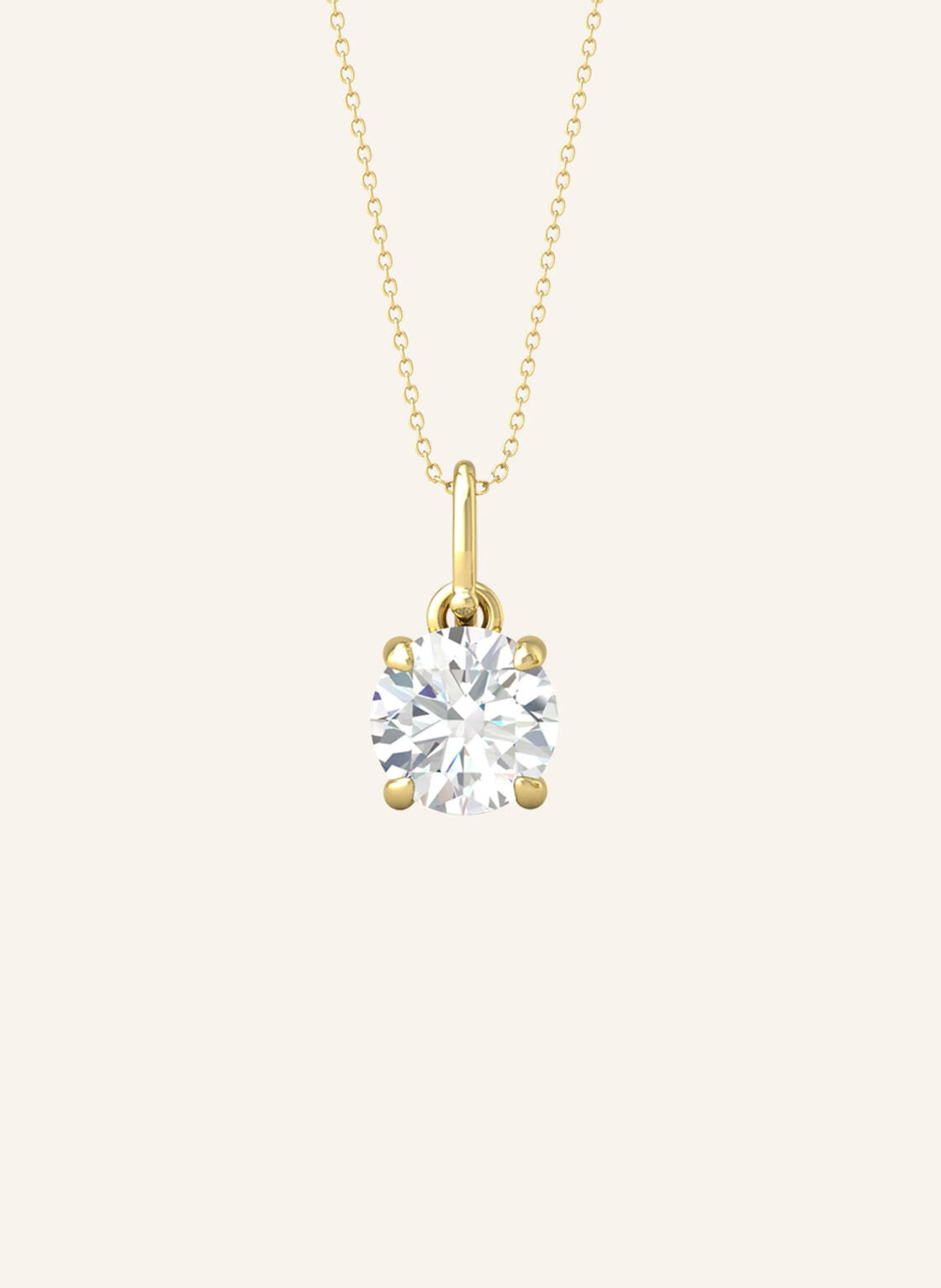 VEYNOU Halskette ELLA aus 14 Karat Gelbgold und 0,50ct. lab-grown Diamanten