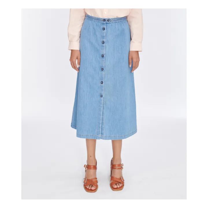 A.P.C. Jupe Deauville Coton Bio | Bleu Clair