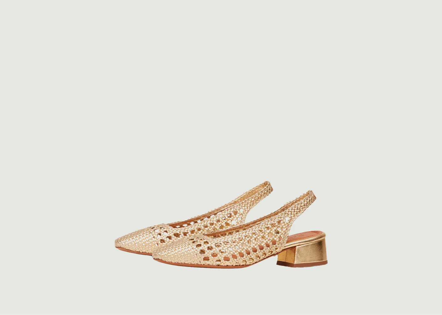 Ballerines slingbacks en cuir tressé Nova Tarragona Souliers Martinez