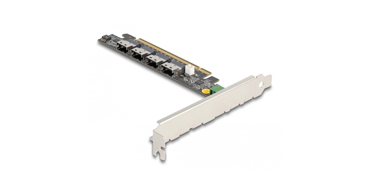 DeLOCKPCI Express x16 Card to 4 x internal SFF-8654 4i NVMe netwerkadapter