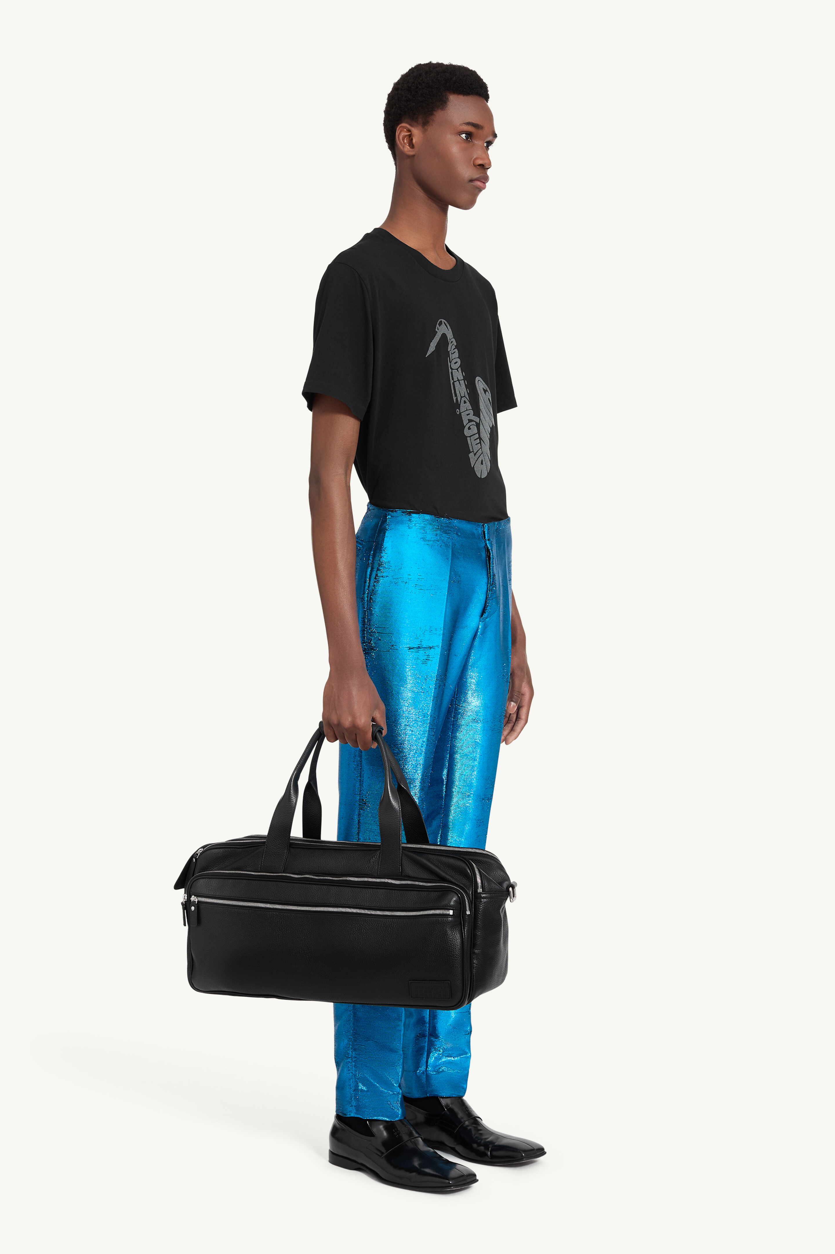 Pantalon en jacquard effet usé en mélange pour homme | MM6 Bleu