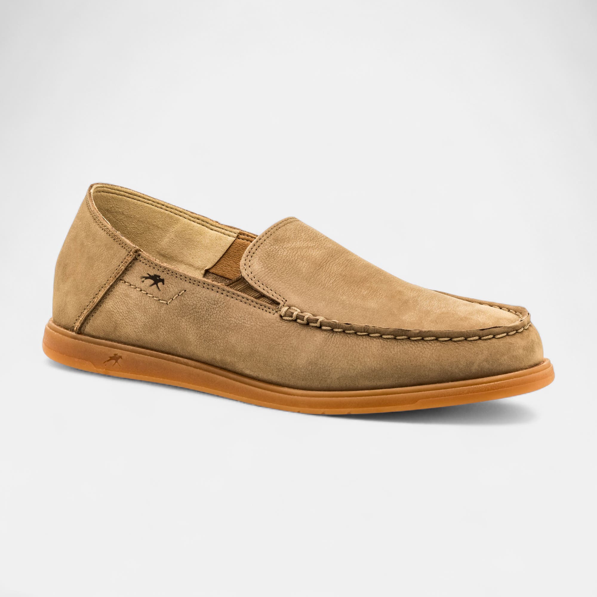 Mocassins pieds sensibles Homme en cuir beige