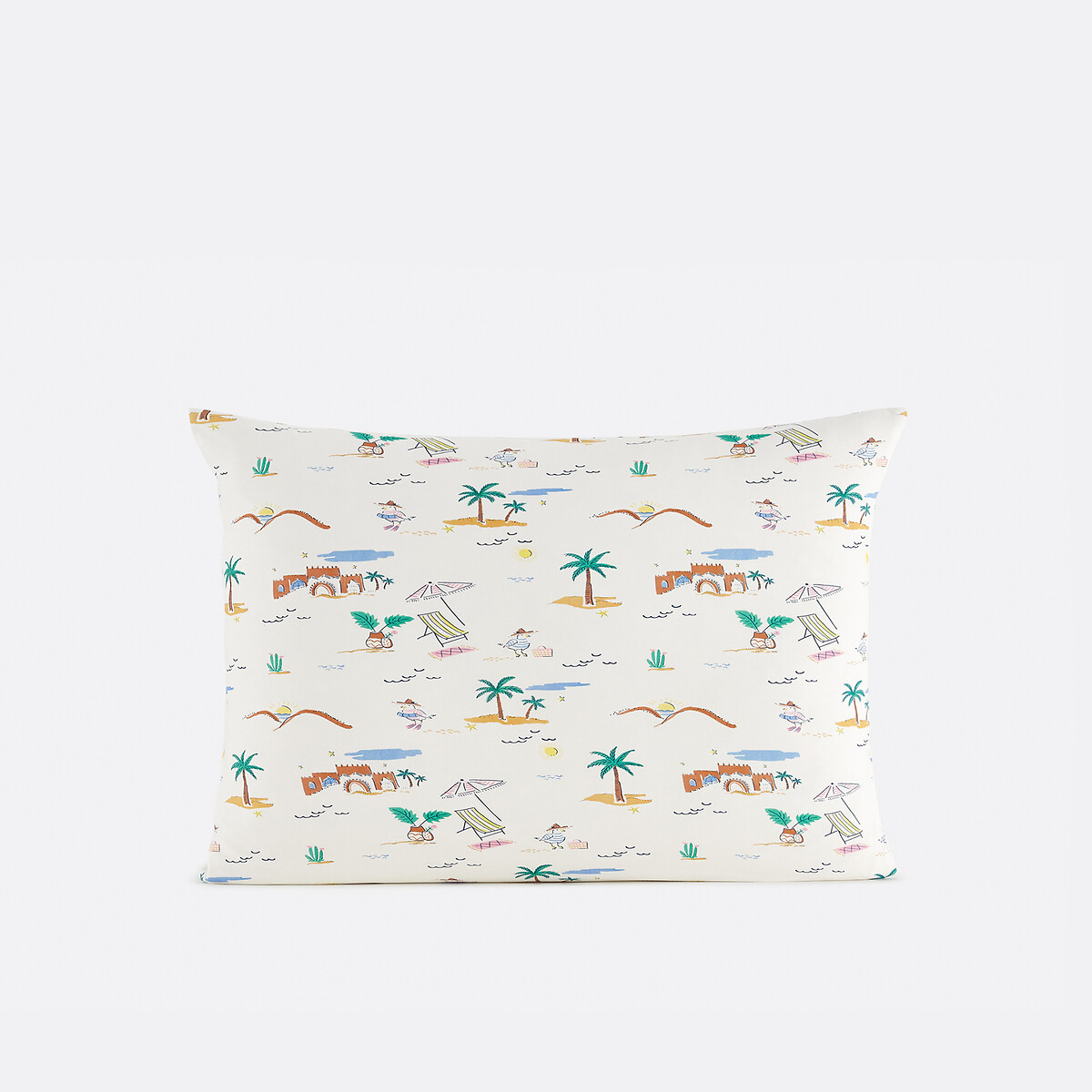 LA REDOUTE INTERIEURS<br>Conjunto de cama 50% algodão reciclado, fronha retangular.Jadida