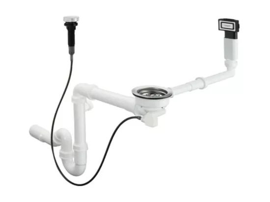 Vidage automatique pour évier 1 bac granite HANSGROHE D16-11 inox