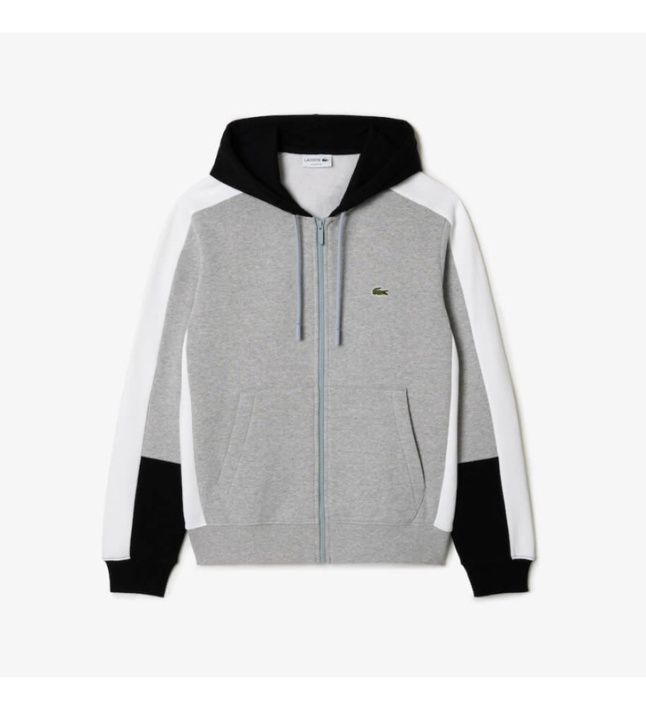 Moletom Lacoste Jogger com blocos de cores cinza