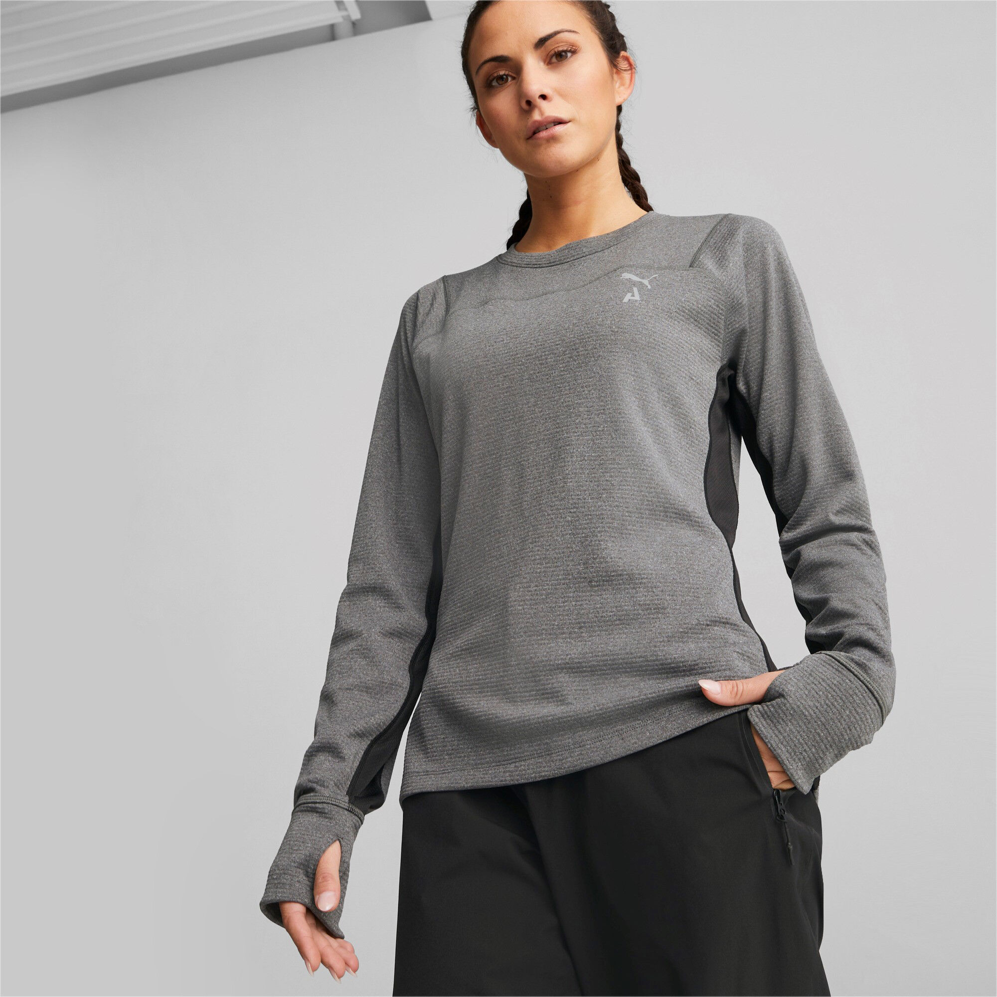 Puma Seasons Raincell Haut Manches Longues Femmes - Gris