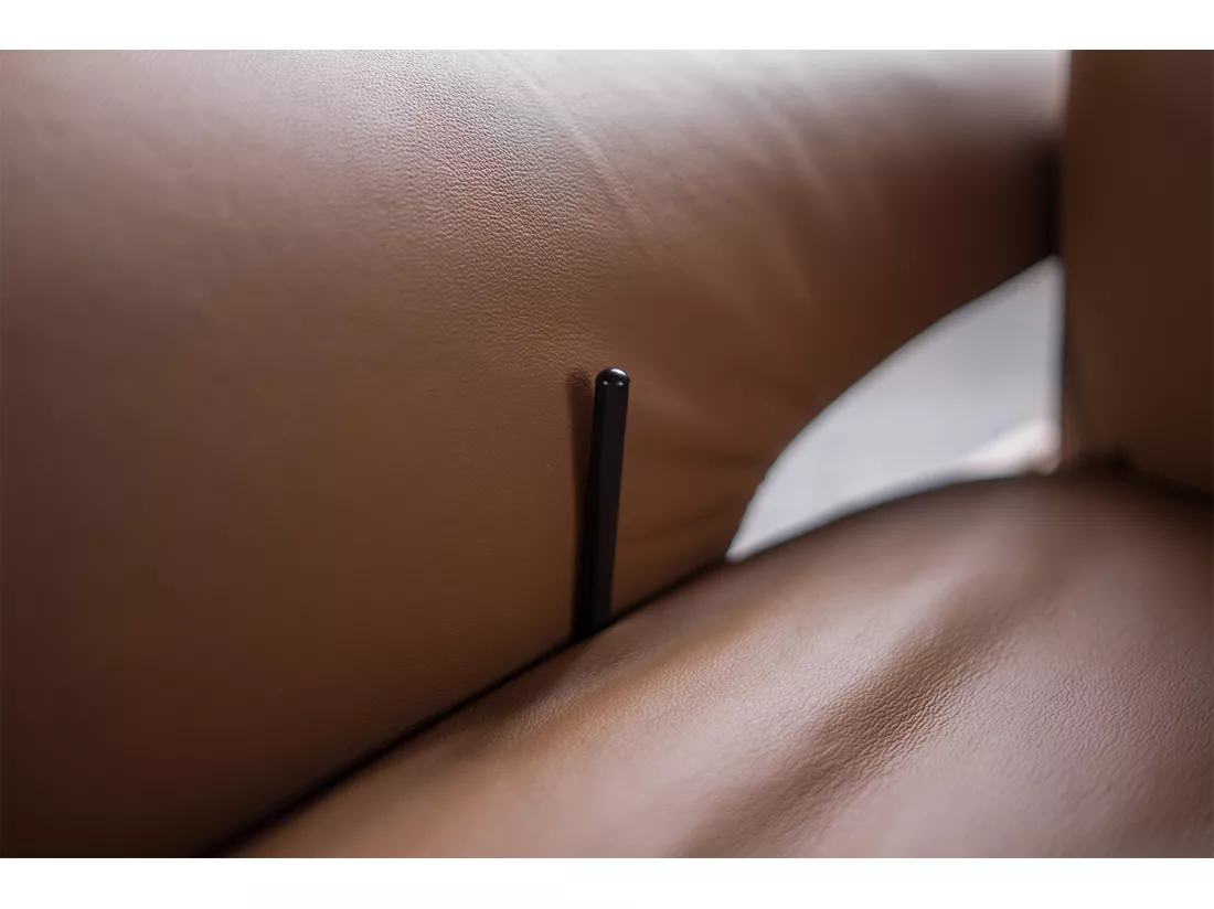 Fauteuil - marron cuir - NAMA