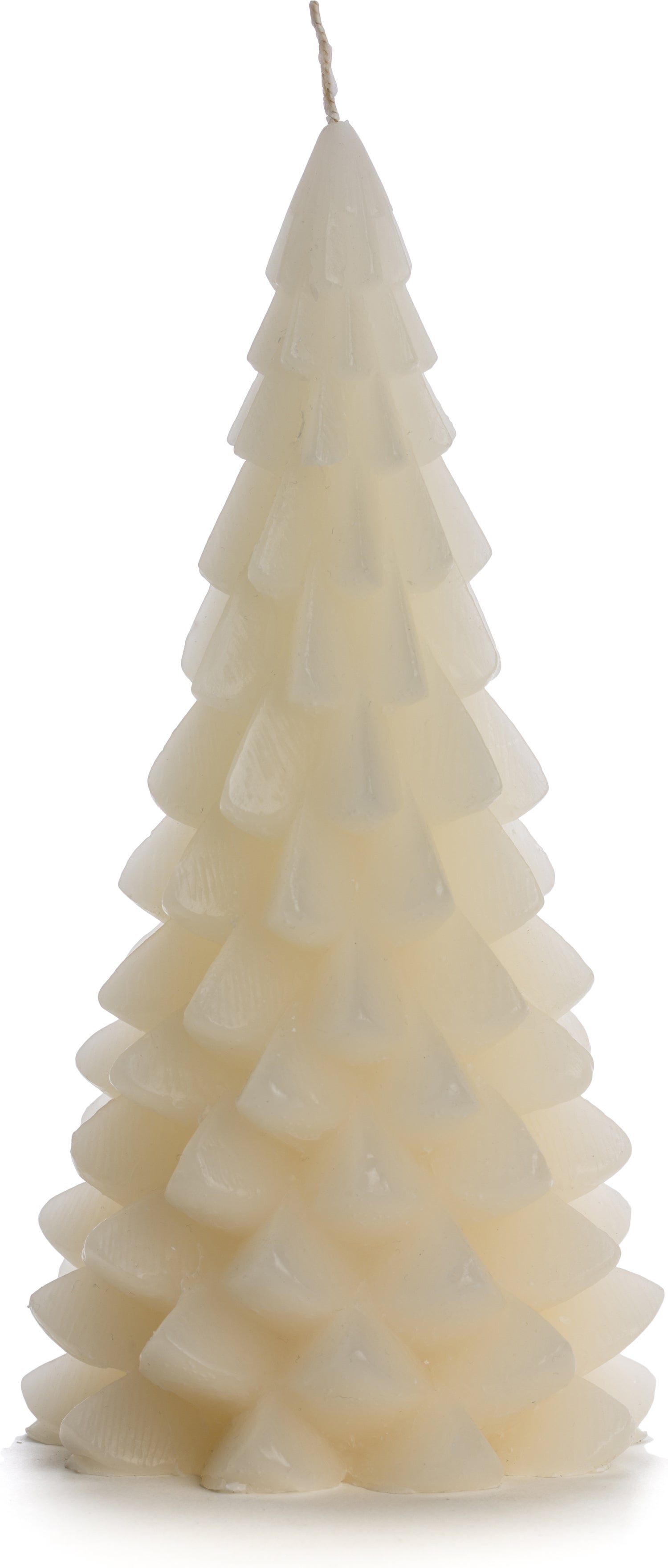 Rustik Lys stompkaars Kerstboom crème 42 uur D 10 H 20 cm