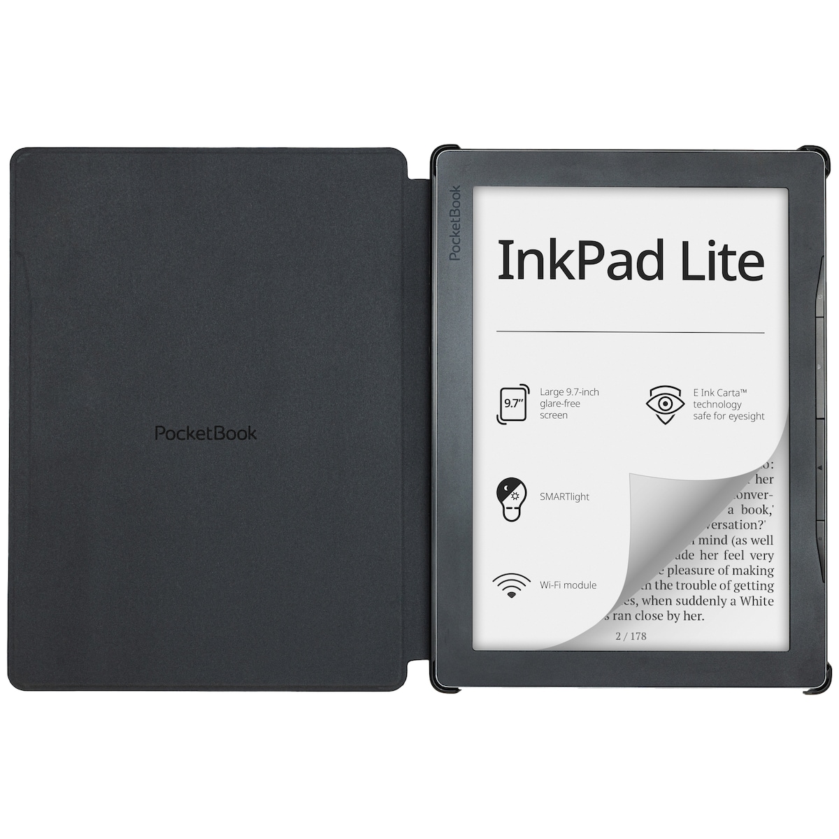 PocketBook InkPad Lite e-bok deksel (sort)