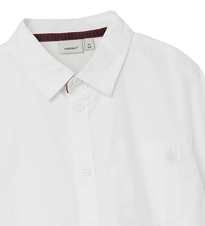 Name It Skjorte - Noos - NkmNefRød - Bright White