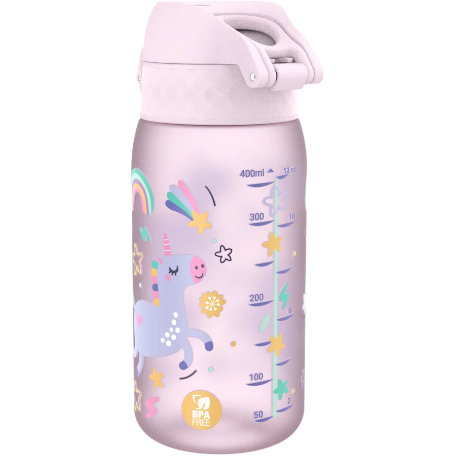 ion8 Kindertrinkflasche auslaufsicher 350 m Einhörner  lila