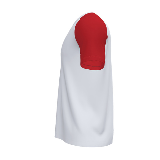 Camiseta Joma Academy IV de manga curta branca e vermelha