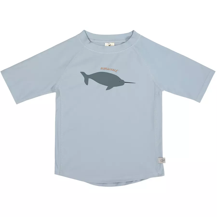 LÄSSIG UV-Kurzarm-Badeshirt Wal hellblau