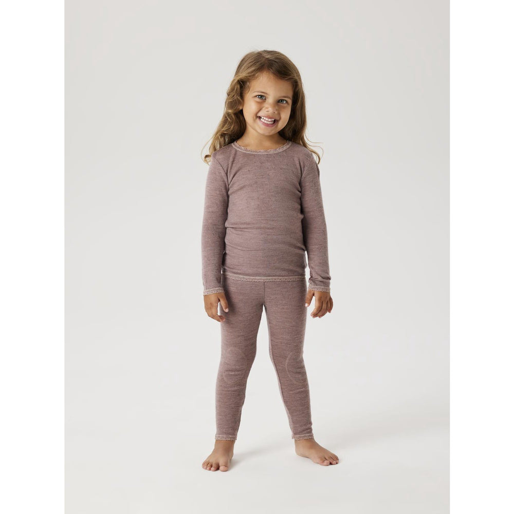 Køb Name It Antler Nmfwang Uld Neddle Leggings Solid Noos