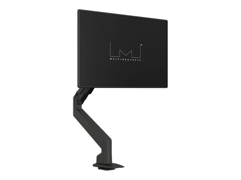 Multibrackets M VESA Gas Lift Arm Single HD - Monteringssæt (drejelig arm, klemme til montering på skrivebord) - for fladt panel - aluminium - sort - skærmstørrelse: 15