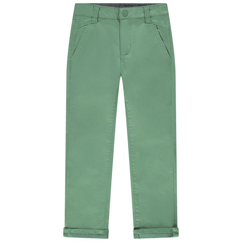 Pantalon chino en sergé pour garçon - Vert