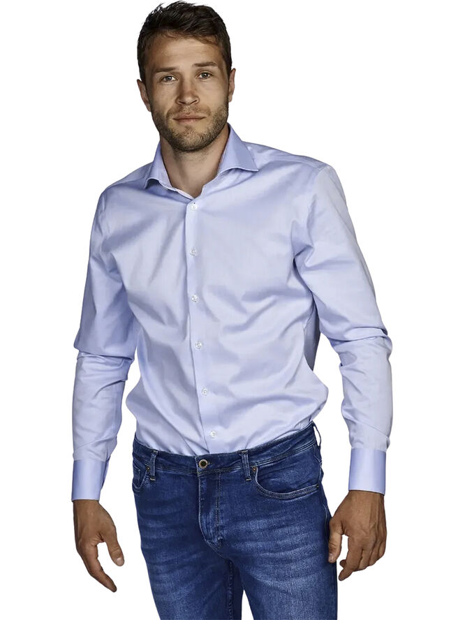 Due Signori CAH 04044-1513223 - NON IRON TWILL Light blue