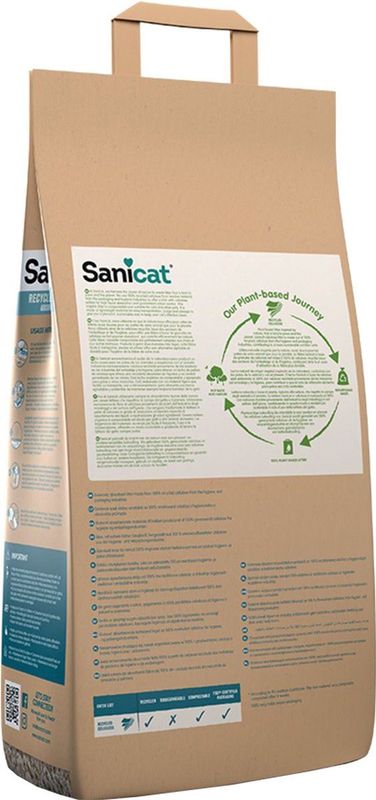 Sanicat Clean & Green - Kattenbakvulling - Gerecycled Papier - 20 Liter