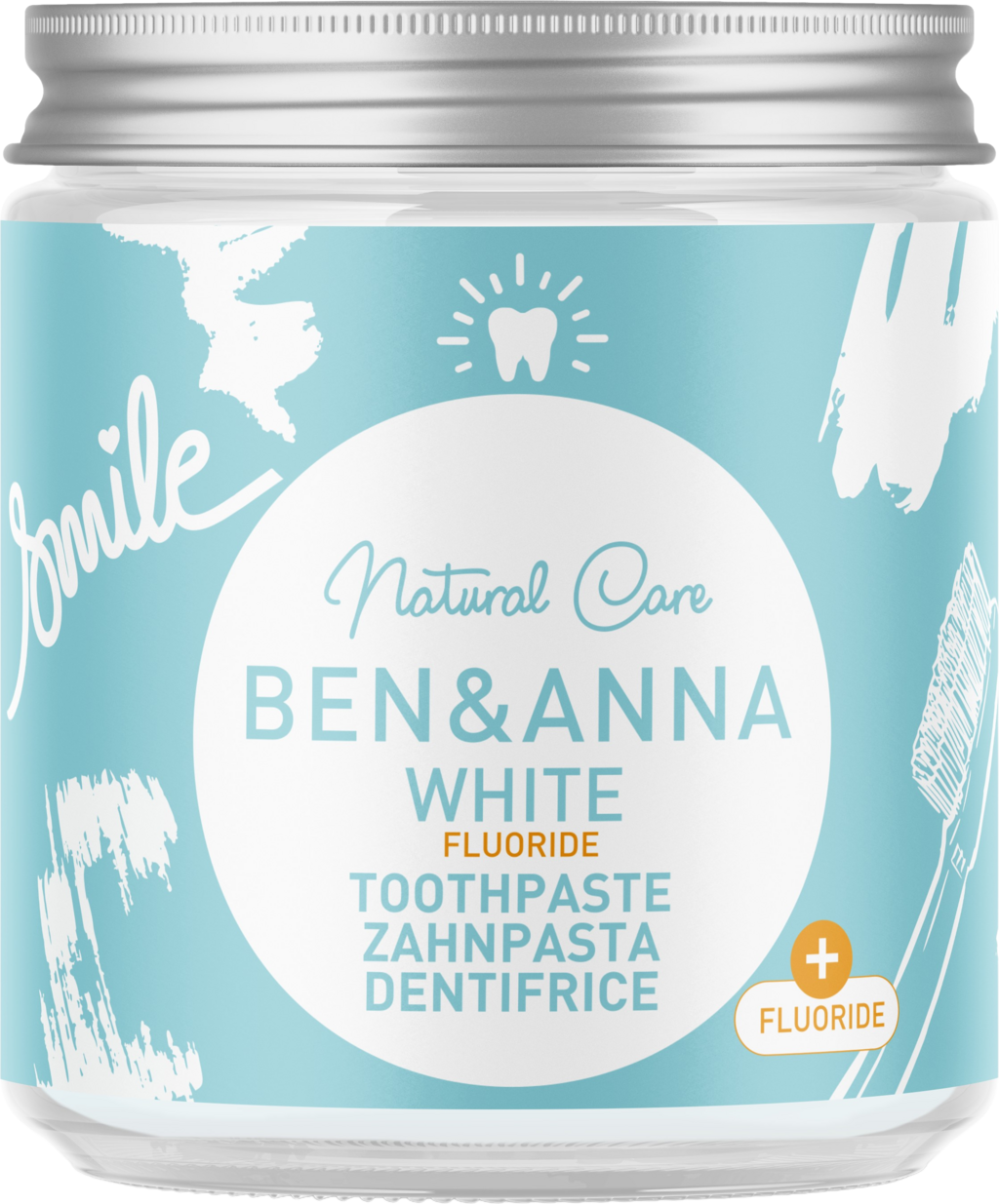 BEN & ANNA  Zahnpasta mit Fluorid, White (100 ml)