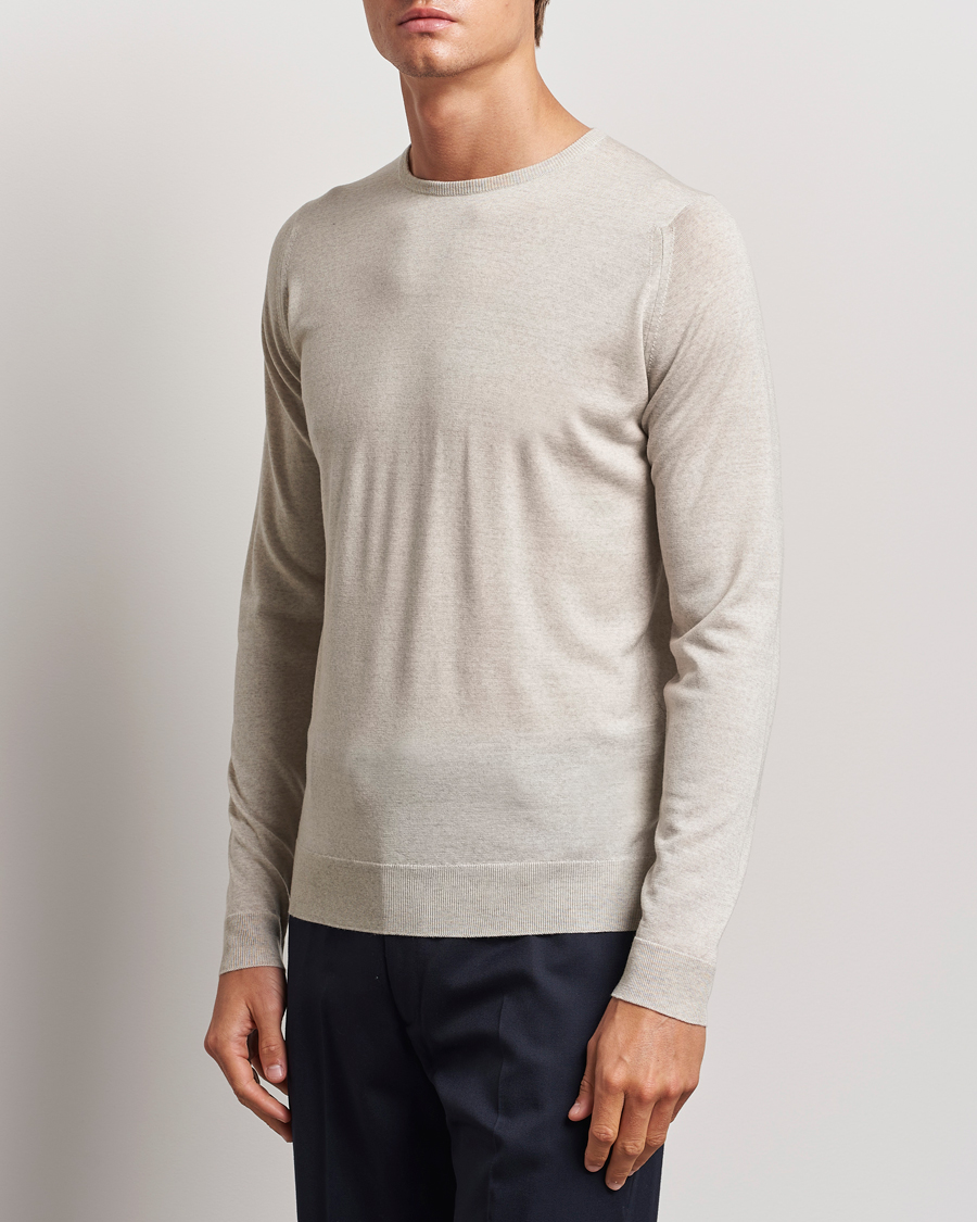 John Smedley Lundy Extra Fine Merino Crew Neck Grey Fleece