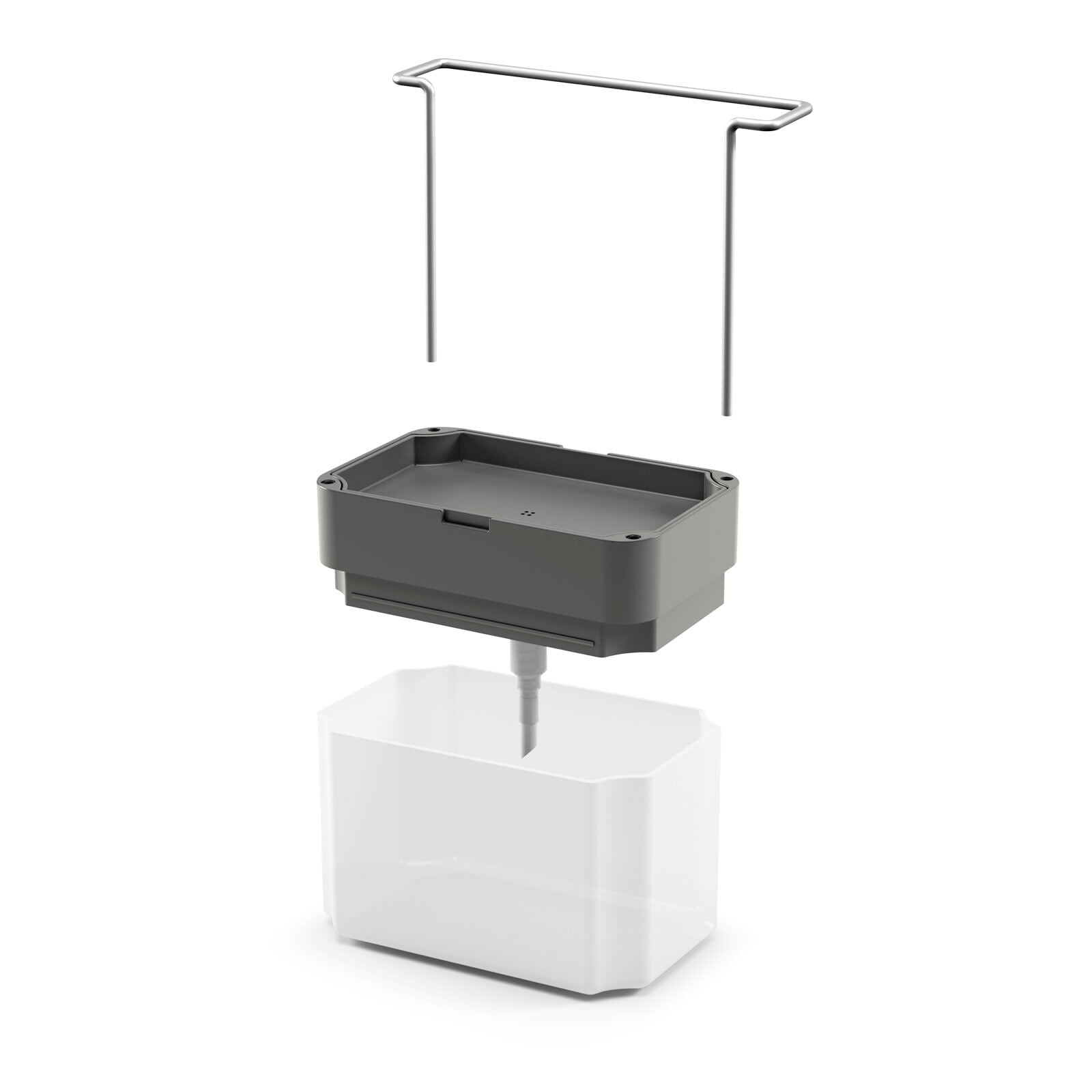 metaltex Seifenspender Spongetex 17x22x12 cm Kunststoff grau