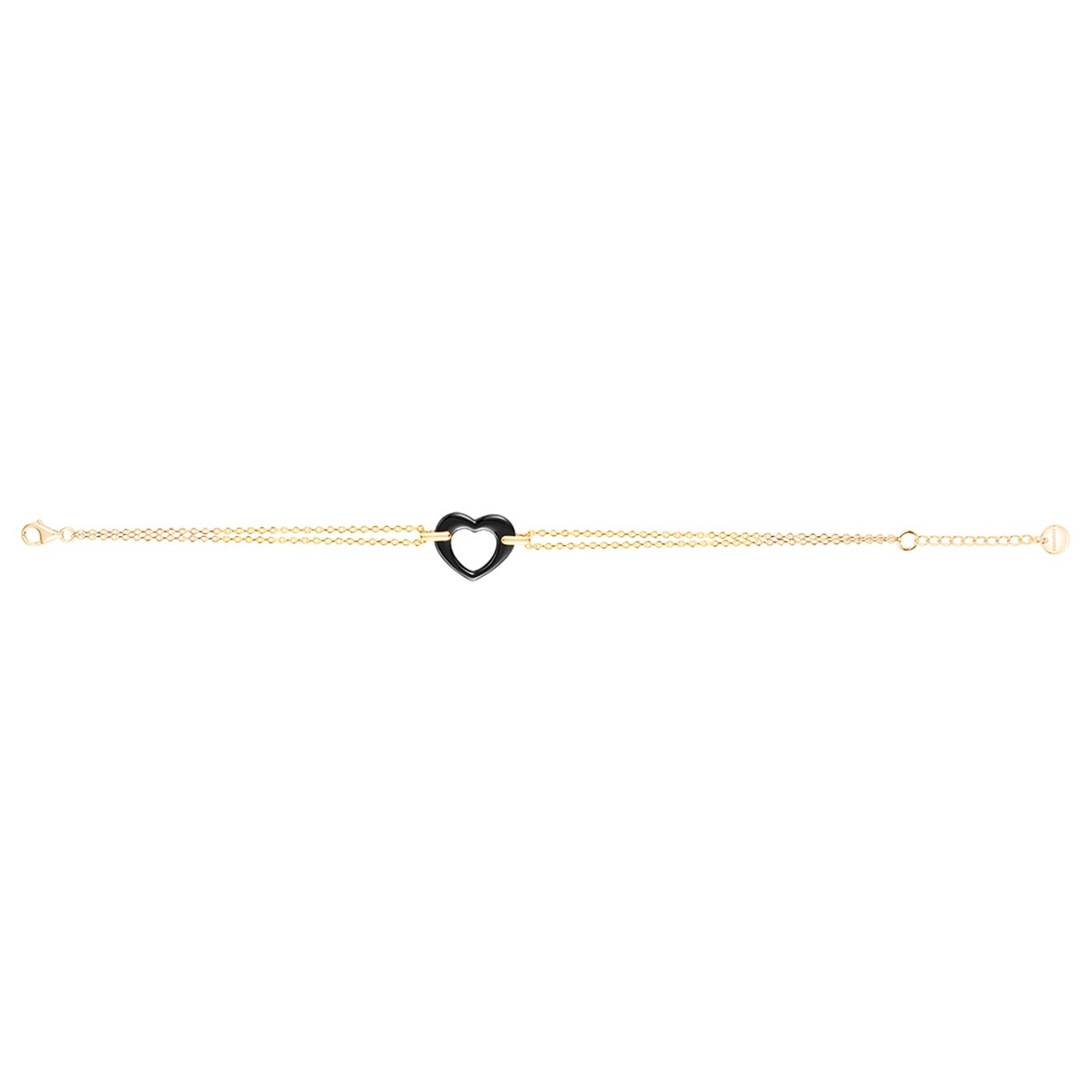 Bracelet en Plaqué Or avec oxyde de zirconium blanc