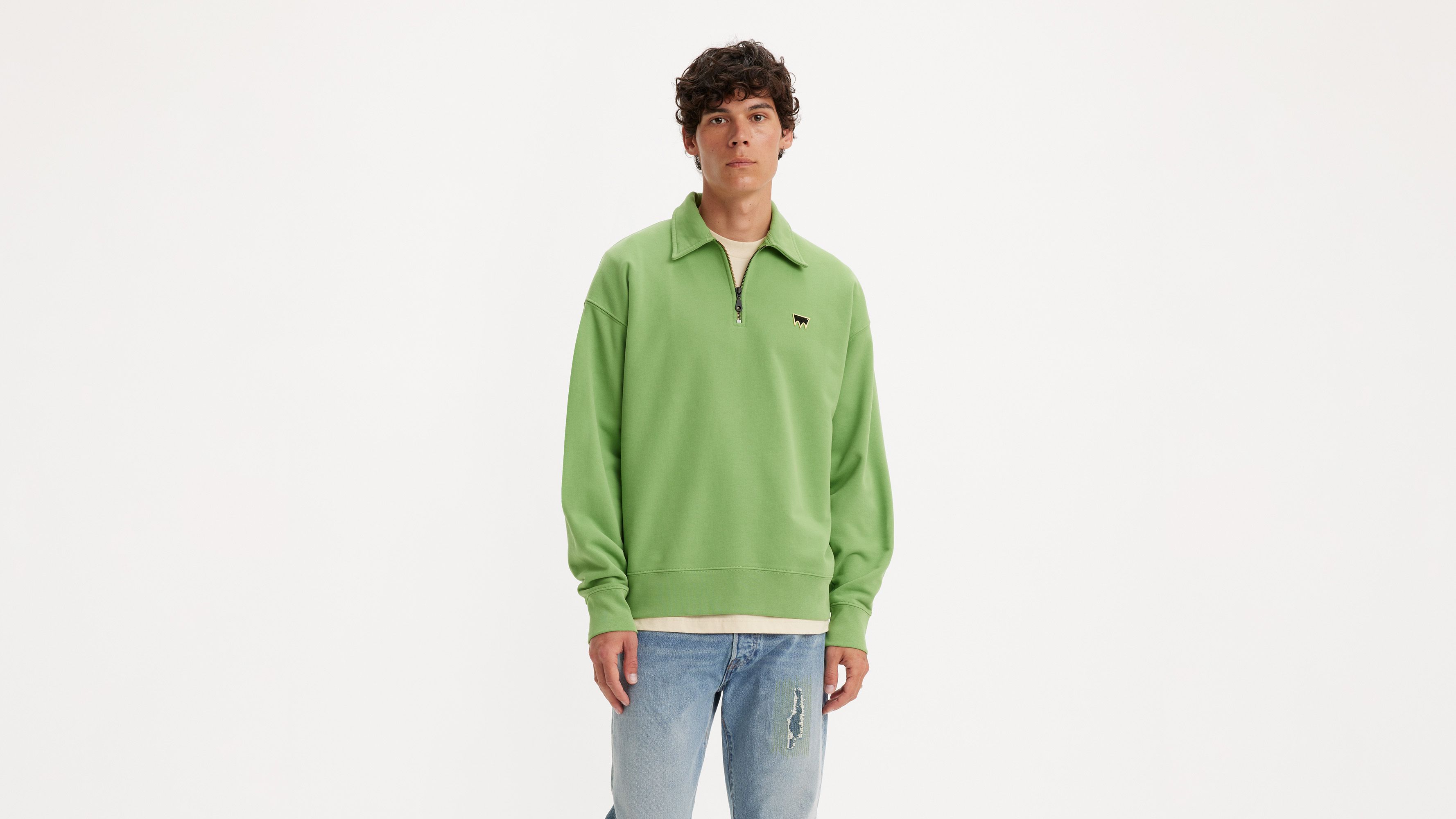 Levi's® Skateboarding sweat-shirt 1/4 zip - Jade Green - Vert