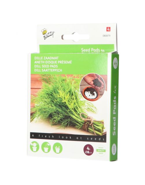 Buzzy Seedpads Dille 4x 8cm - Kruidenzaden -