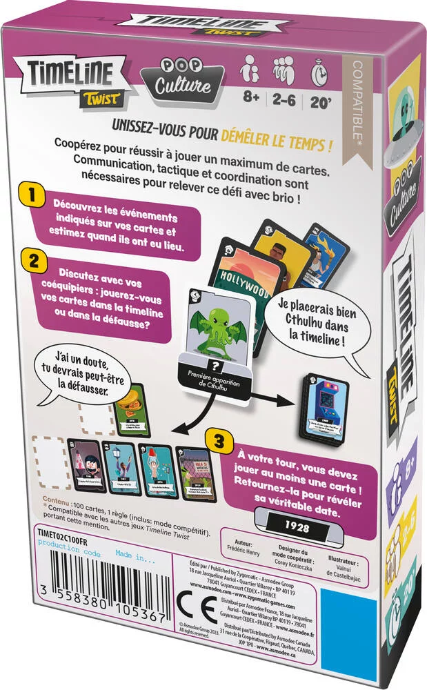 TIMELINE TWIST POP CULTURE - 100 CARDS