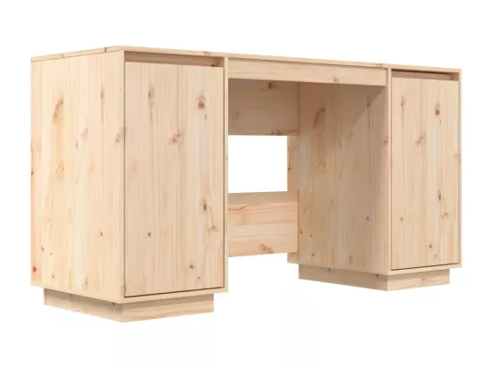Bureau 140x50x75 cm bois massif de pin
