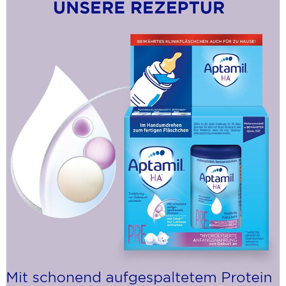 Aptamil HA Pre Anfangsmilch von Geburt an, trinkfertig