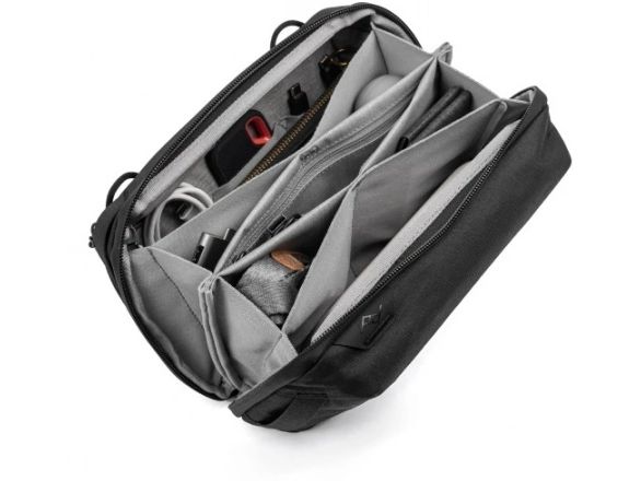 Peak Design Tech Pouch Schwarz Brillanter, leicht zugänglicher Organizer für die wichtigsten technischen Geräte