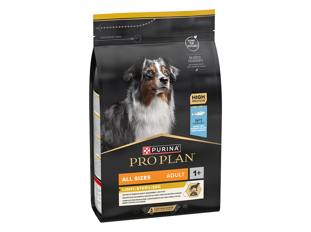 RAÇÃO CÃO PRO PLAN ESTERILIZADO/LIGHT PEIXE 3KG
