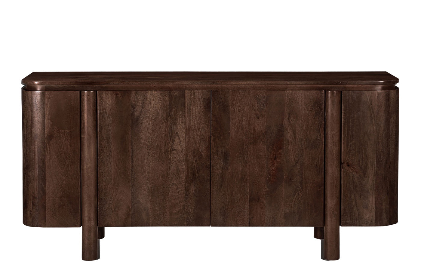Livingfurn - Dressoir Donkerbruin Mangohout - 170x40x80cm - Salano