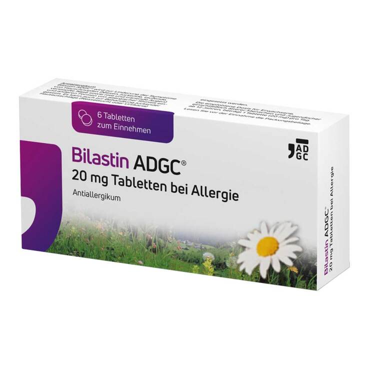 Bilastin ADGC 20 mg Tabletten bei Allergie, 6 St