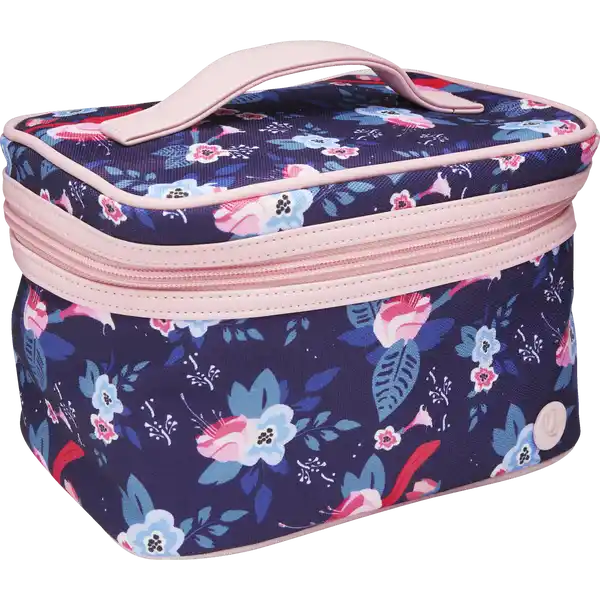 Beautycase dunkelblau / pink
