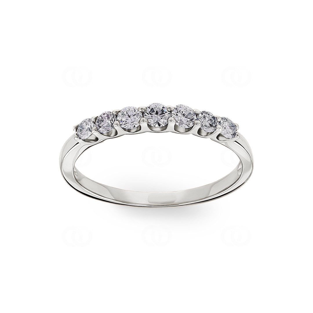 0.50 Karat Diamanten Mémoire Ring 750/18 K Weissgold