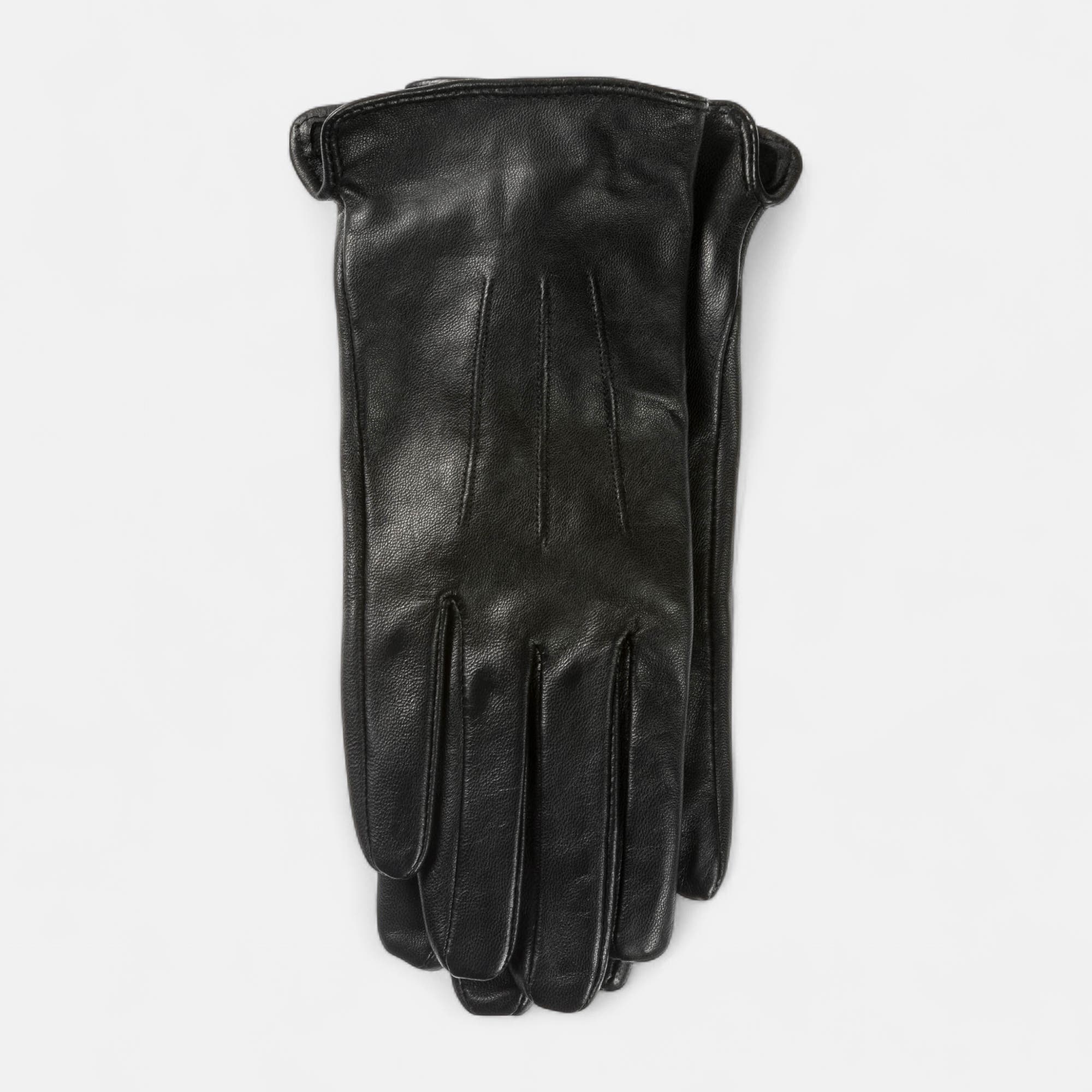 Gants en cuir noir