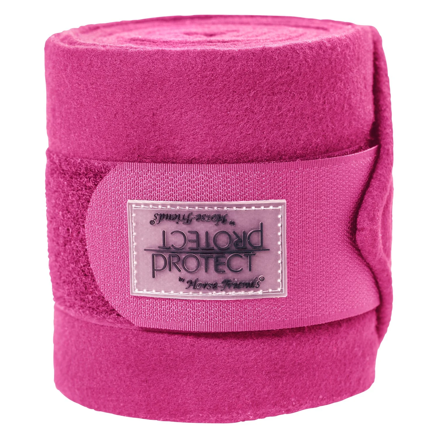 PROTECT by Horse-Friends Fleecebandagen  - fuchsia - Warmblut