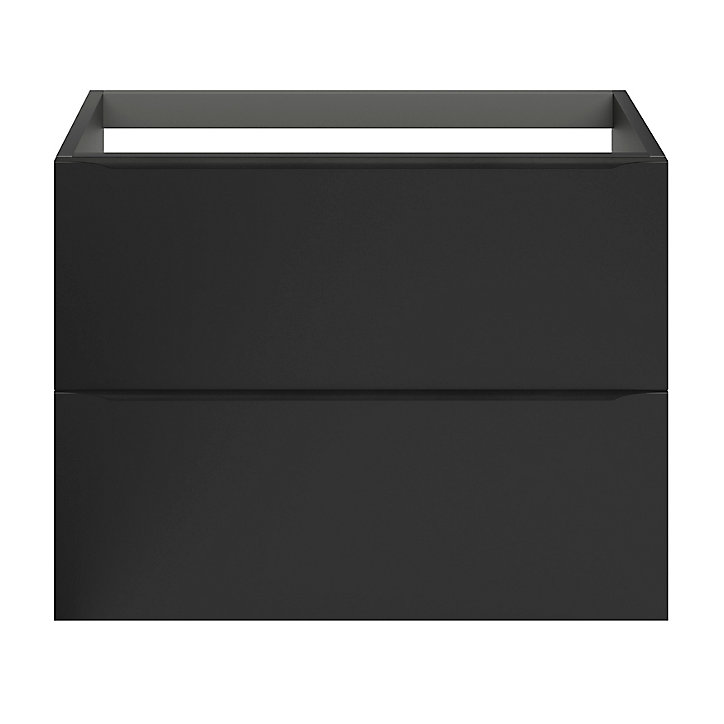 Meuble sous vasque à suspendre GoodHome Imandra noir mat L. 80 x H. 60 x P. 45 cm