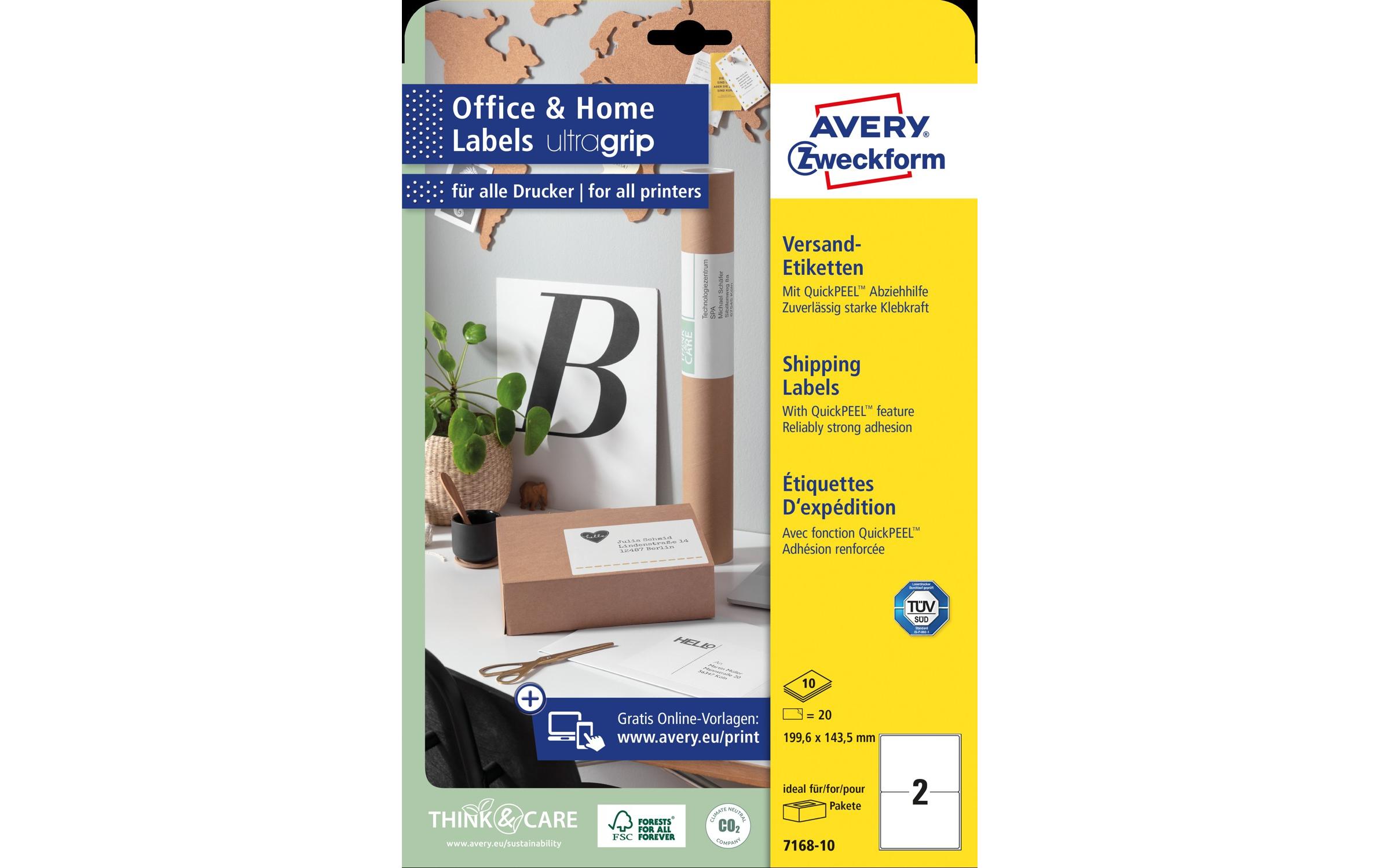 Hinweis-Etiketten Set Ø 199.6 x 143.5 mm, 10 BlattUniverselle Etiketten
