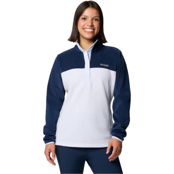 Sweat polaire COLUMBIA W BENTON SPRINGS 1/2 SNAP PULL OVER II COLLEGIATE NAVY/SNOWDRIFT