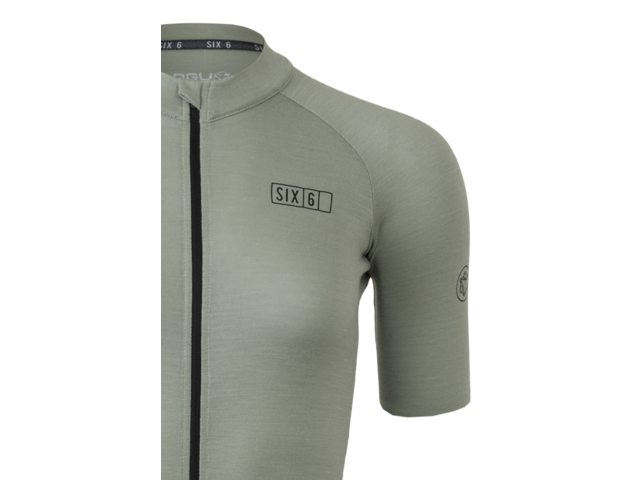AGU SIX6 Merino kortærmet cykeltrøje Highland Green dame