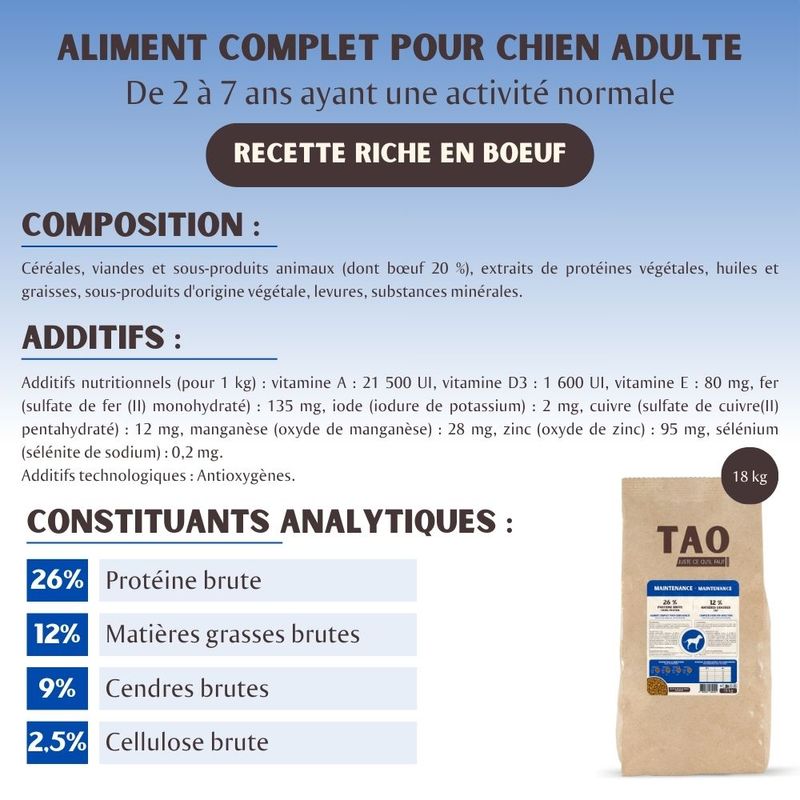 Nutrivet TAO Maintenance bœuf