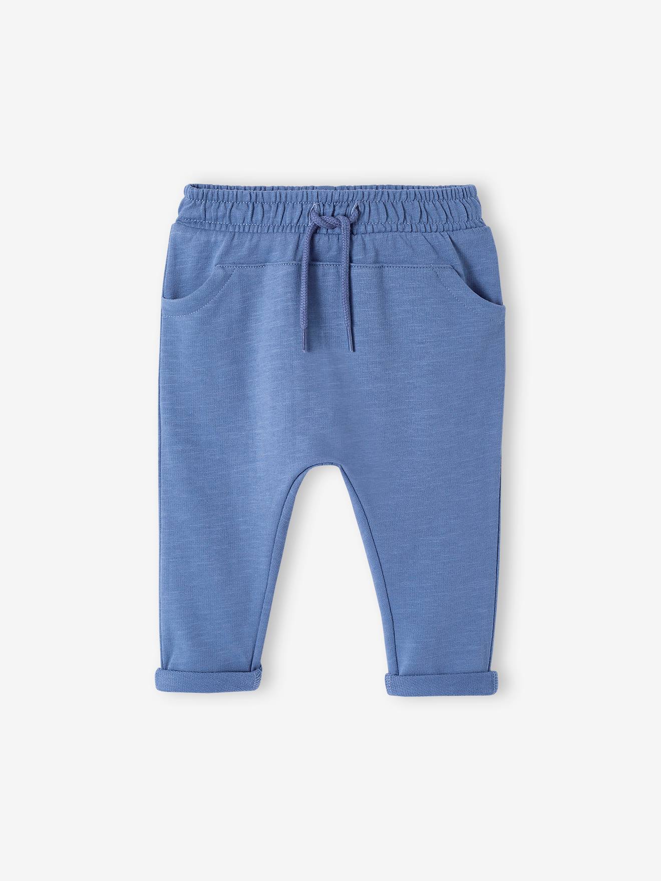 Calça de lã lisa bege claro para bebê menino