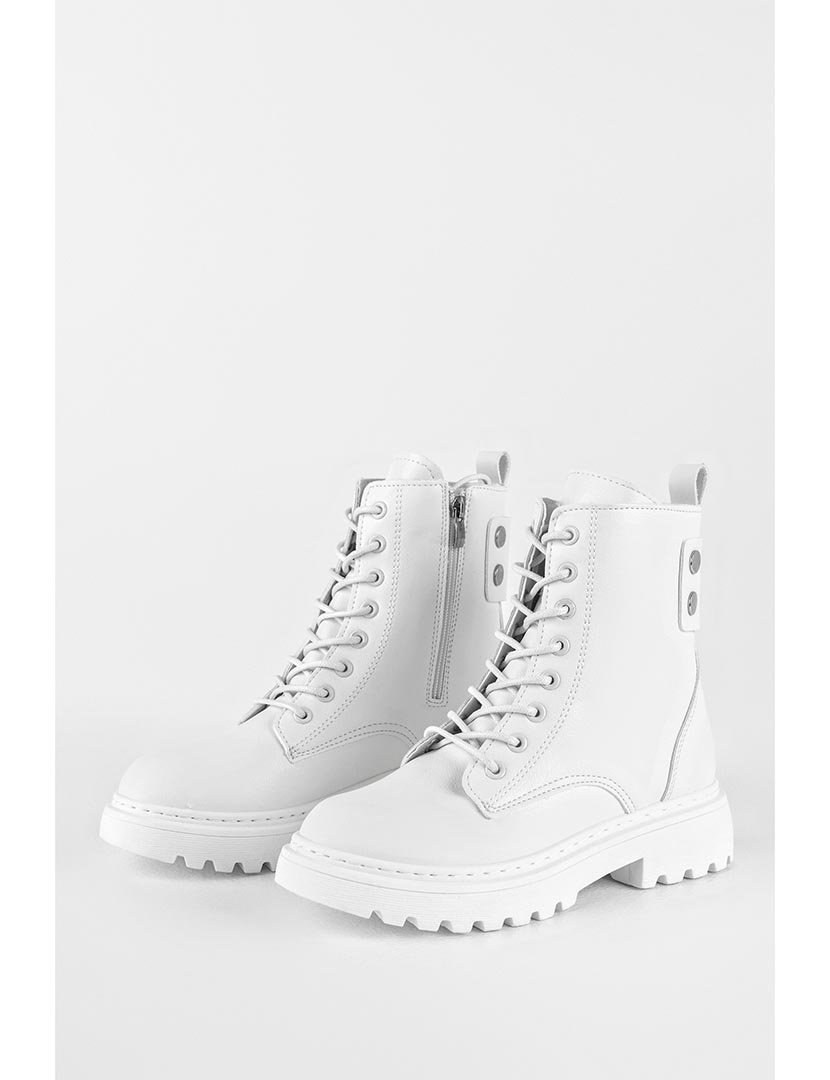 Beige Ankle Boots with Laces