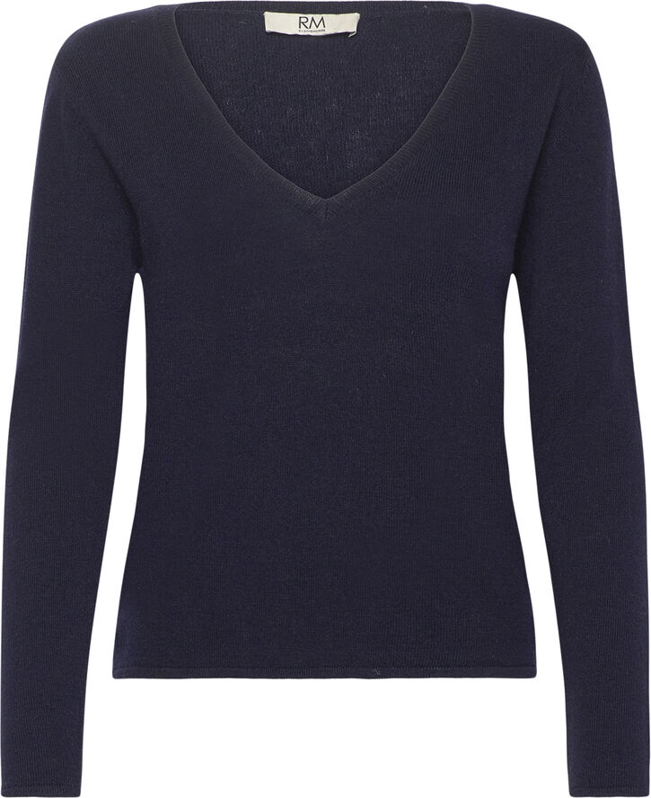 RM by Rosemunde RMWSofia wool LS V-neck knit Navy