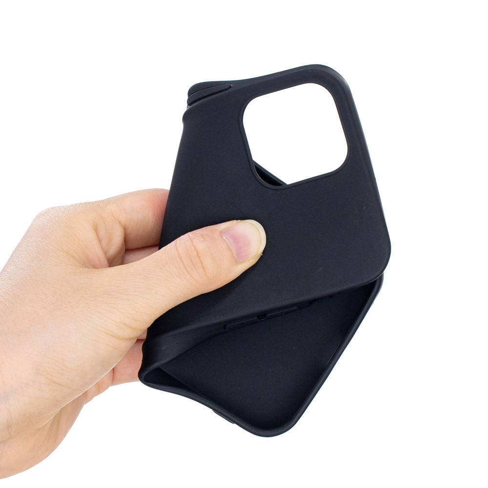 iPhone 12 / iPhone 12 Pro Gummi Case Hülle Matt - Schwarz