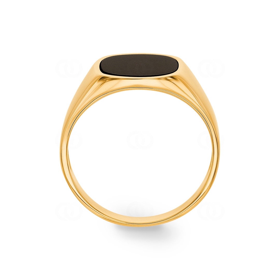 Herrenring 750/18 K Gelbgold mit Onyx